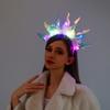 Light Up Headband Glow Crown Hair Band Rave Wedding Party Headdress Cosplay Costume Hair Accessories Luminous Head Hoop