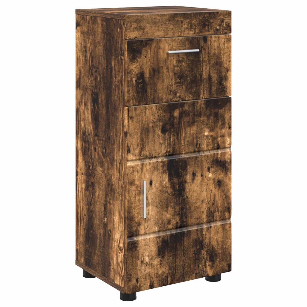Badezimmerschrank Set TULUM Geräucherte Eiche 37 x 31,5 x 82 cm