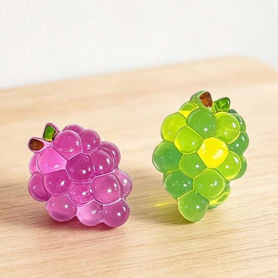Grape Slow-Rising Squeeze Toy Soft TPR Fidget for Stress Relief Realistic Fruit-Shaped Decompression Gadget for Kids Adults
