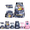 Mr Beast Lightning Cat Three Piece Backpack Set For School With Cute And Fun Design