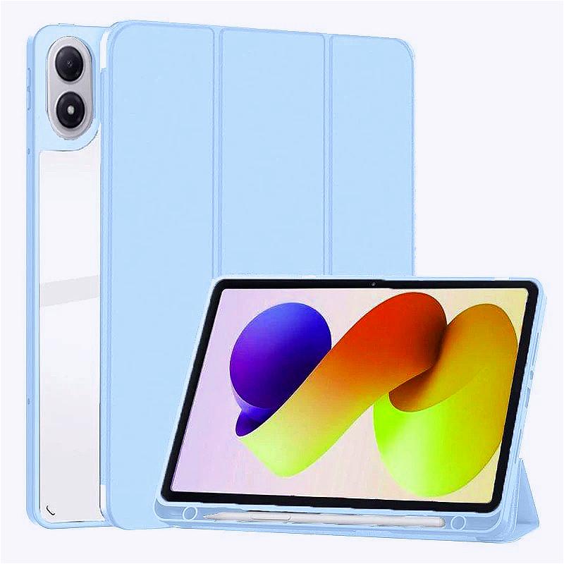 For Xiaomi Redmi Pad 2 Pro 12.1 Inch 2025 Case PU Fold Stand with Pencil Holder Acrylic Back Tablet Cover with Auto Sleep Funda