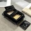 Large Capacity Cotton Swab Jar Ceramic Toothpick Holder Jewelry Storage Box  for Living Room