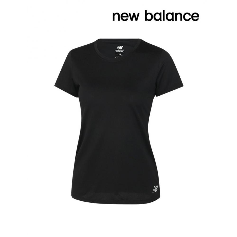 New Balance Women S ShorT Sleeve T ShirT Core Run Black wT11205 Bk