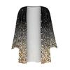 Women's Shirt Blouse Outerwear Print 3/4 Length Sleeve Casual Holiday Basic Button Tops