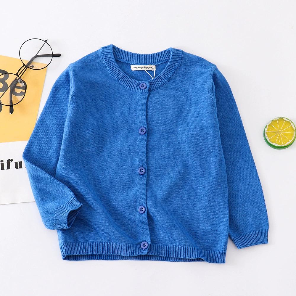 Autumn Girls Clothes Baby Casual Cardigan Solid Open Stitch Boys Soft Coats Children Sweaters Toddler Knit Jackets Full Sleeve