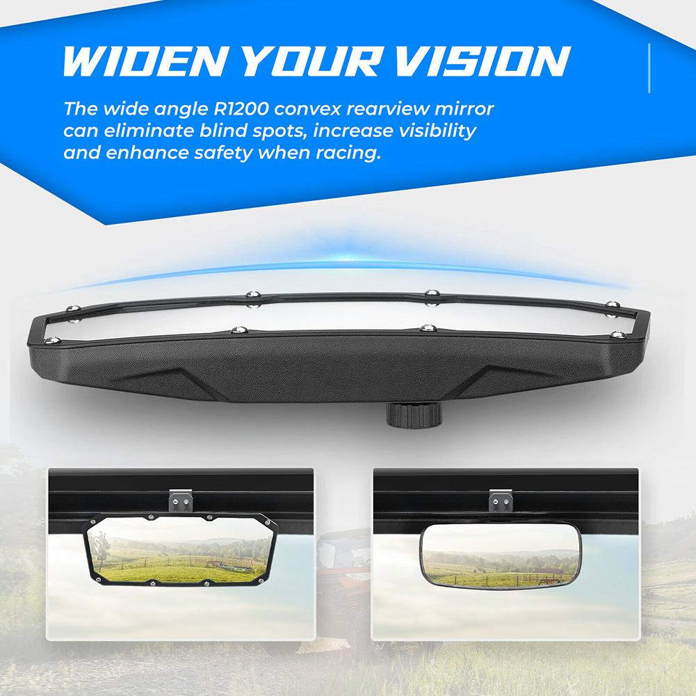 Kolip Utv Center Rear View Mirror Convex Compatible For 2017-2022 Polaris Ranger 500/570/900/1000 Yachting Boat Universal Mirrors