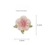 Romantic Camellia Flower Brooches For Women Men Fashion Plant Pin Office Party Casual Accessory Jewelry Gift