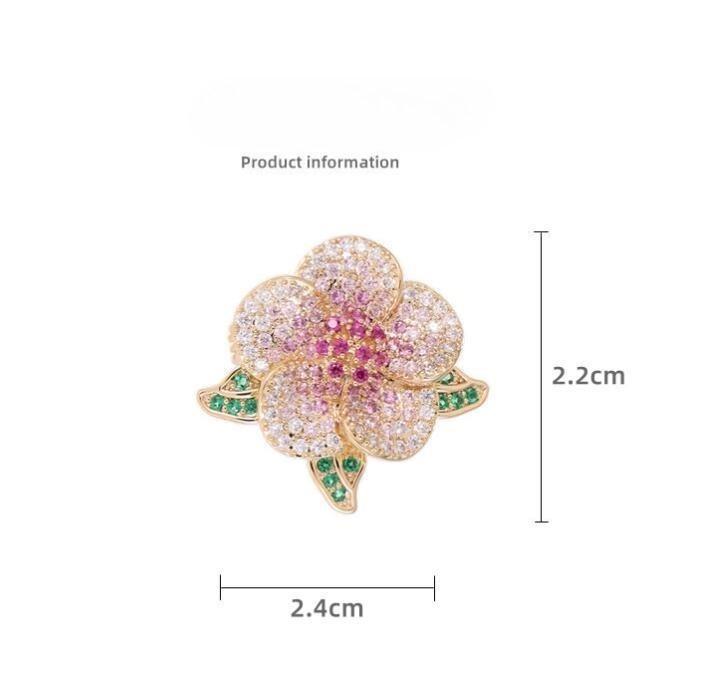 Romantic Camellia Flower Brooches For Women Men Fashion Plant Pin Office Party Casual Accessory Jewelry Gift