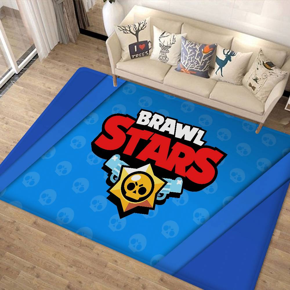 Cute Cartoon B-Brawl Game Floor Mat Retro Multiple Choice Living Room Kitchen Rug Non-Slip Modern Home Decor