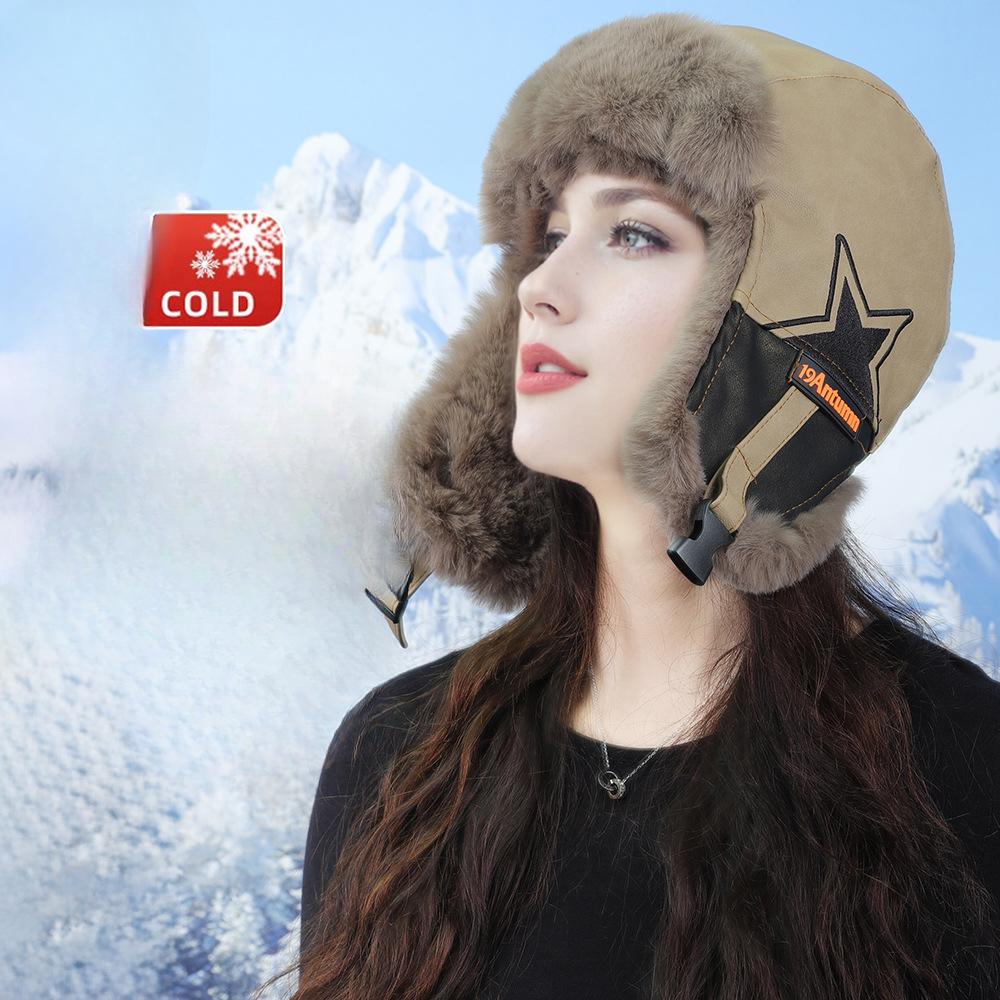 Lei Feng Hat Men and Women Winter Plus Velvet Thickened Warm Cycling Ear Protection Hat Northeast Outdoor Windproof Ski Pilot Hat