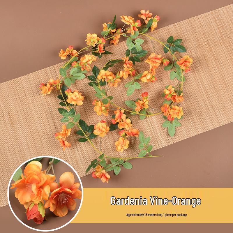 Rattan Plastic Rose Vine Artificial Flowers for Wedding Décor, Ceiling or Wall Hanging, and Air Conditioning Pipe Cover