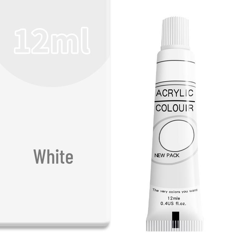 12-Color 12ml Acrylic Paint Tube for Children's DIY Hand-Painted Projects