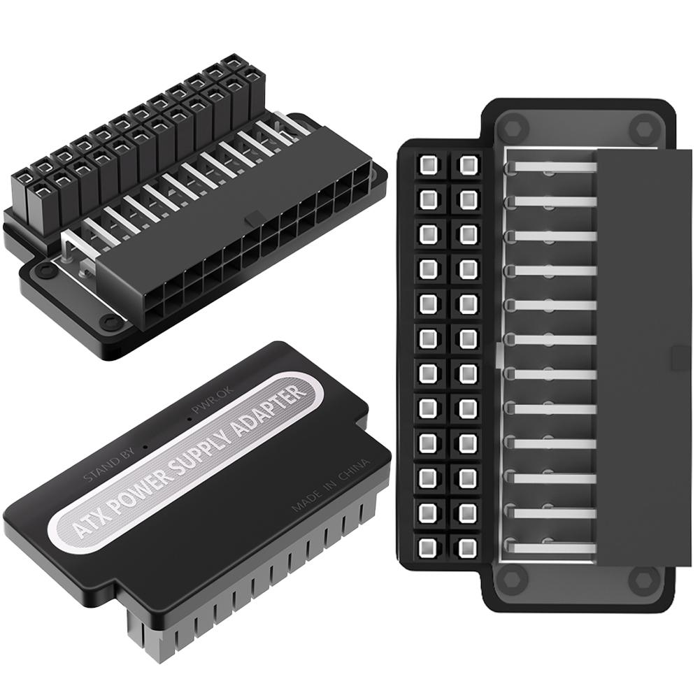 

Адаптеры питания ATX 24 Pin To 90 Degree Power Plug Адаптеры для смены пола Q