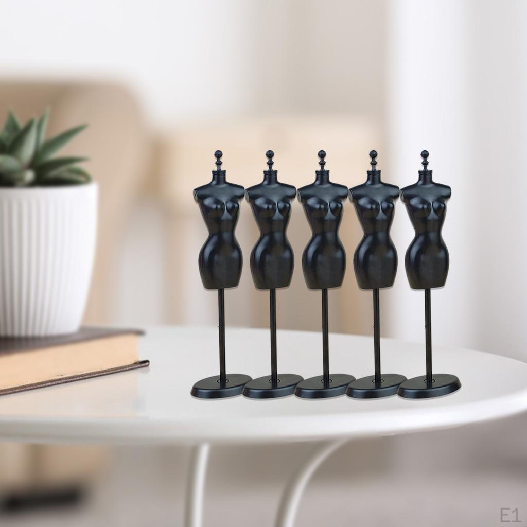 5Pcs Doll Clothes Dress Form Mannequin Mini Holder Stand Support 27.5cm