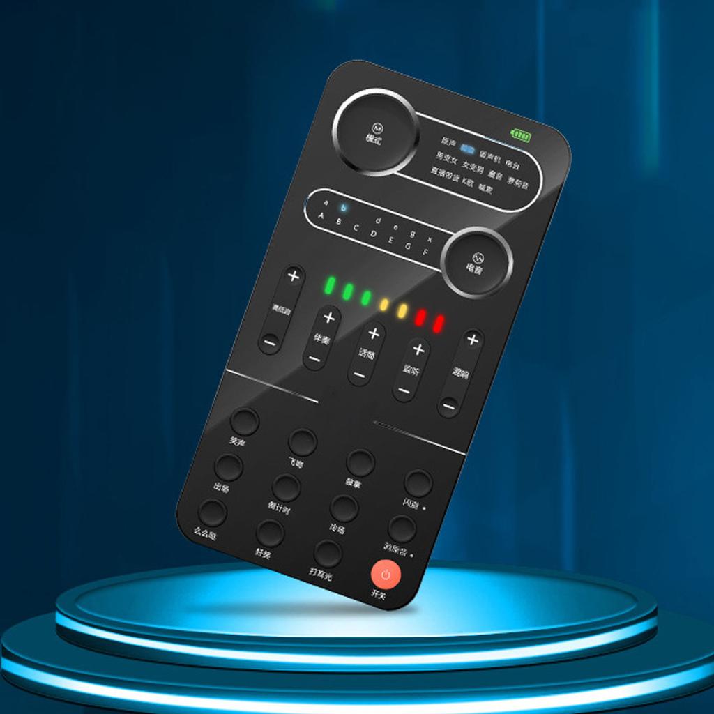 Portable Voice Changer Bluetooth 5.3 Multifunctional Effects Handheld Mini Live Sound Card for Gamin