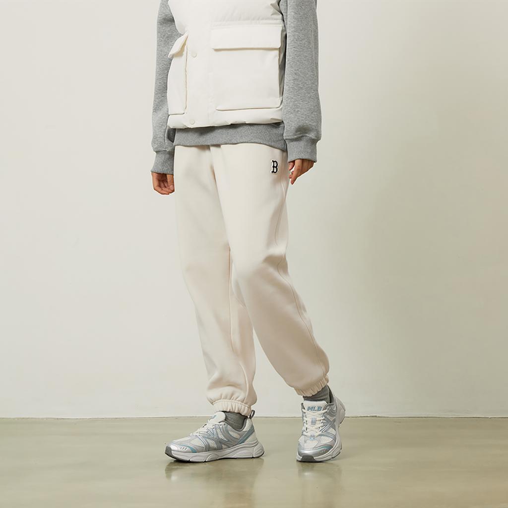 New MLB Basic Collection Basic Boston Red Sox 24FW Knitted Sports Pants Unisex Dark Cream 3APTB0646-43CRD