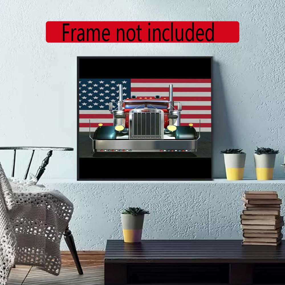 Kenworth 5D Diy Diamond Paintings Mosaic Wall Round Diamond Art Painting Kits Embroidery Crystal Accessories Frameless