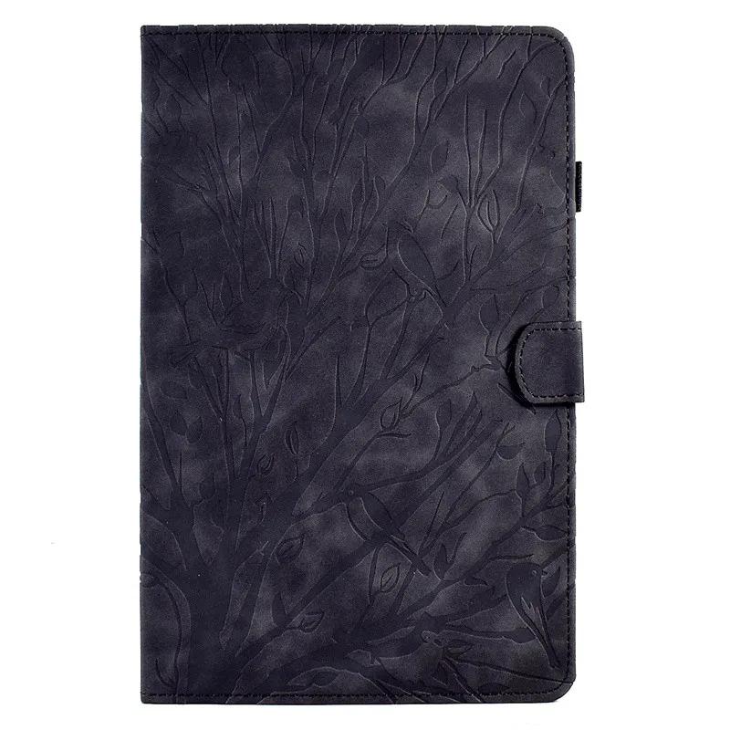 For Galaxy Tab A 2019 Tablet Case 10.1inch SM-T515 Embossed Fold Funda For Samsung Galaxy Tab A Cover 10 1 2019 Case SM-T510 Tab A 10.1 2019 T510 чёрный