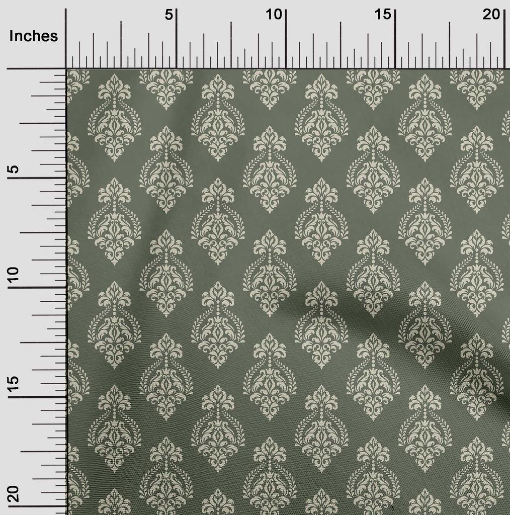 oneOone Cotton Flex Dusty Teal Green Fabric Mandala Sewing Craft Projects Fabric Prints By Yard 40 Inch