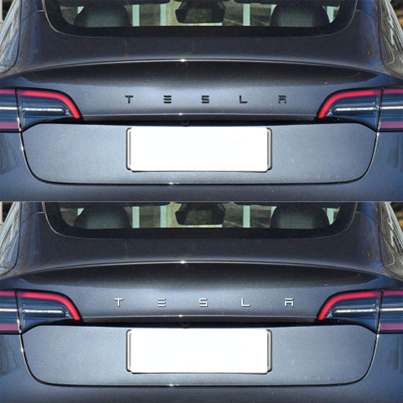 CRCUD1 for Car trunk logo replacement English letter logo sticker replacement For Tesla model 3 model X model S/Y
