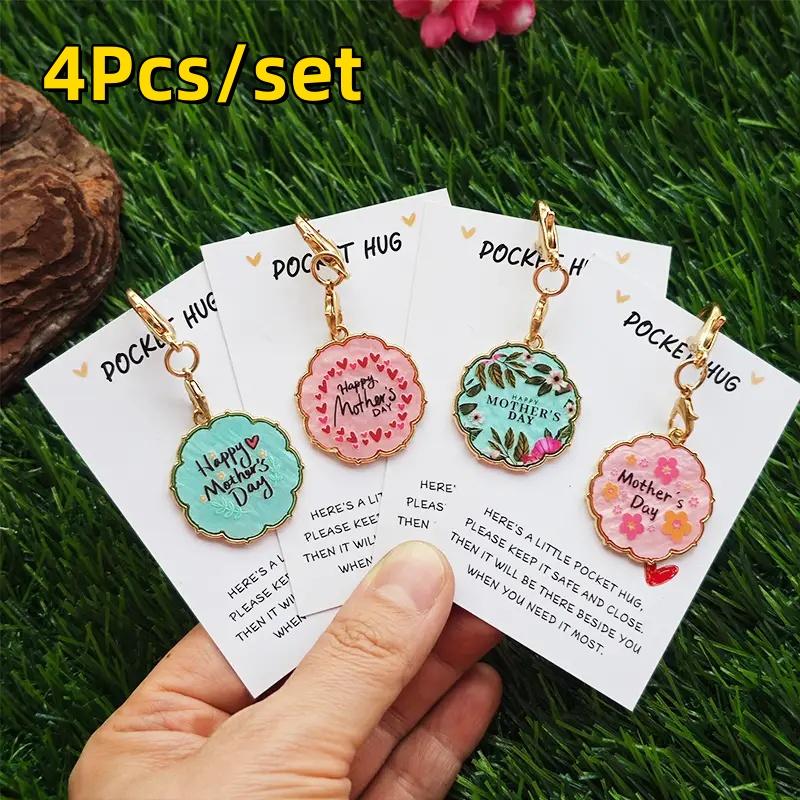 

4Pcs Cute Happy Mother S Day Keychain Pocket Hug Charming Mother S Day Keychain & Pocket Hug Card Keepsake Party Birthday Present