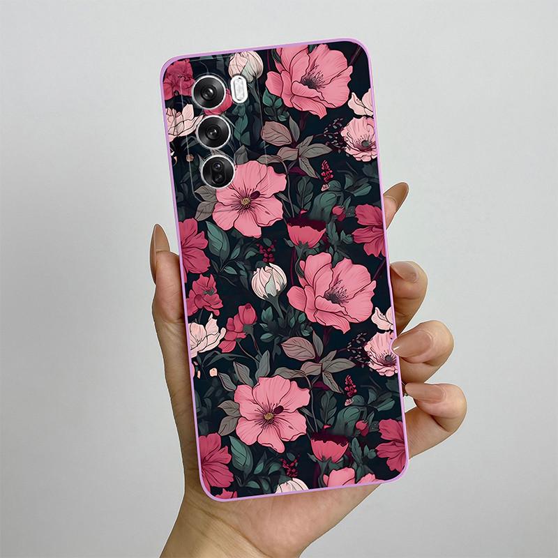For OPPO Reno 12 CPH2625 Reno12 Pro Phone Case 12pro 5G CPH2629 Love Heart Silicone Soft Shockproof Back Cover Protective Shell