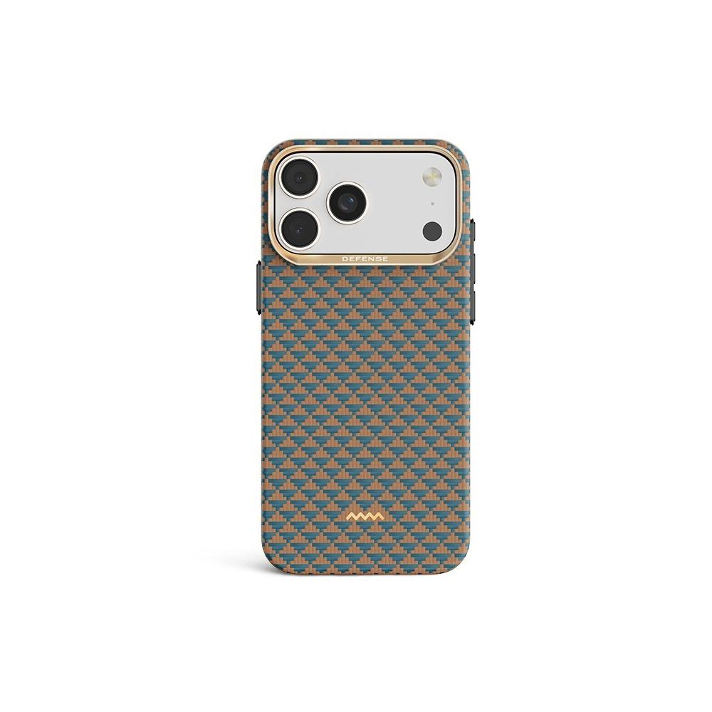 DEFENSE Kevlar Series for iPhone 17 Pro Max Case Gilded Tactile Woven Aramid Fiber Magnetic Case for iPhone 17 Pro Case Carbon Fiber&iPhone17 Pro Max