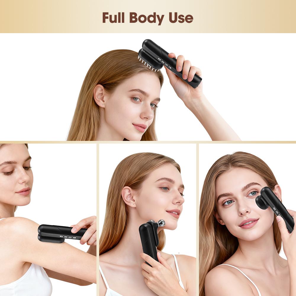 4 In 1 Electric Massage Comb EMS Scalp Massage Red Light Massager Machine Hair Growth Care Loss Hair Comb Full Body Massage