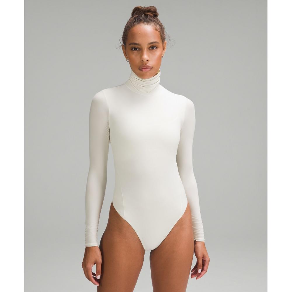 Lululemon Wundermost Ultra Soft Nulu Turtleneck Bodysuit Bone