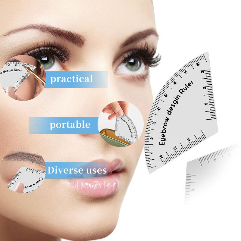 1PC Quick Eyebrow Painting Guide, Recyclable Eyebrow Makeup Drawing Guide Ruler Tattoo Supplies PVC