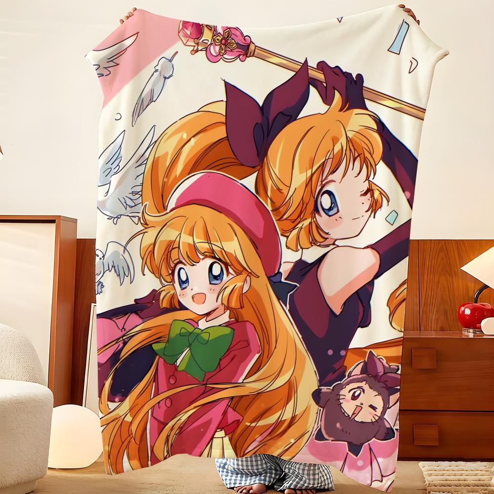 Anime S-Saint T-Tail Throw Flannel Throw Blanket, Lightweight Cozy, Durable Washable cute Cool