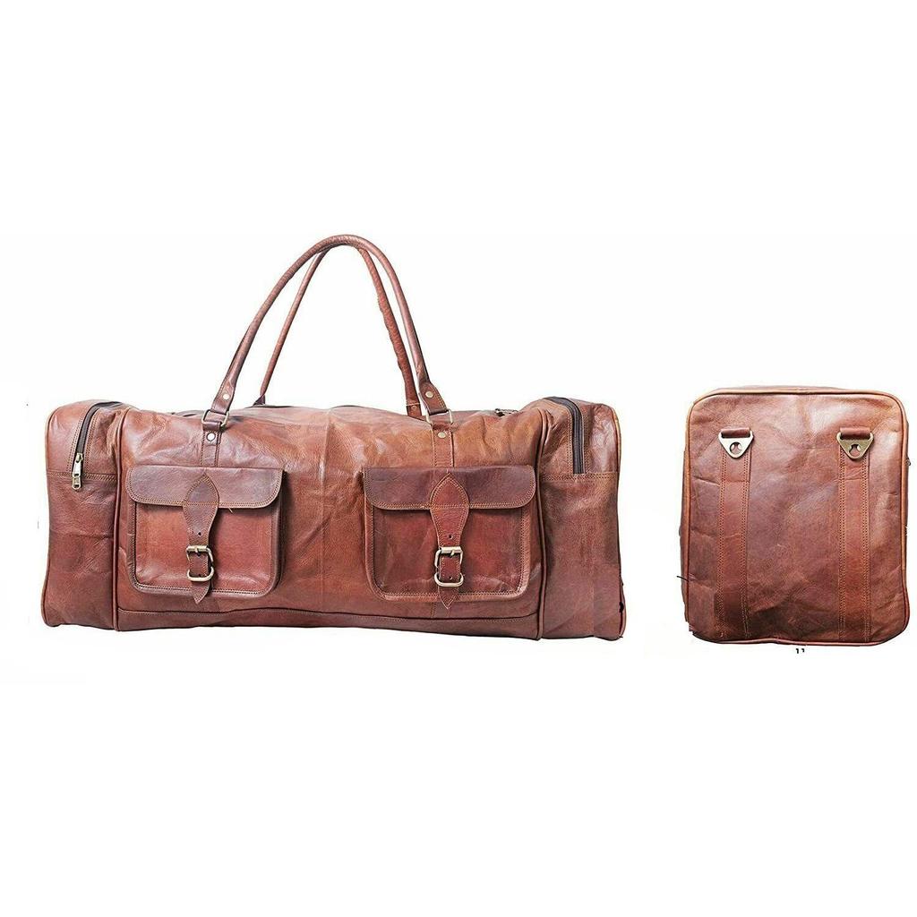 Reisetasche aus Leder, Wochenend-Übernachtungstasche für Herren, geeignet für Gepäcktaschen