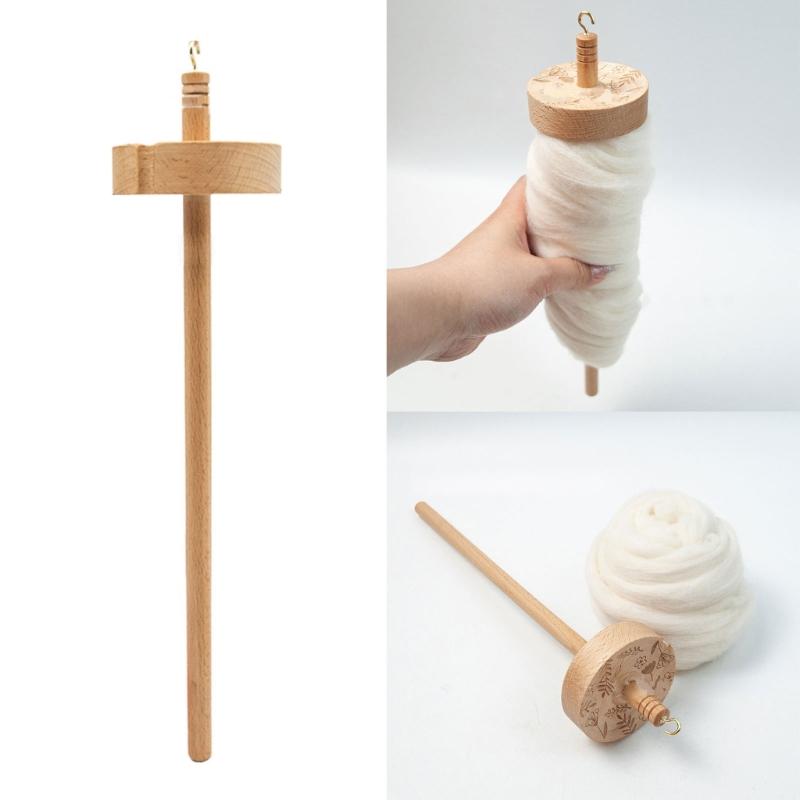 Drop Spindles Top Whorls Yarns Spindles Wooden Spindles Tool Hand Wooden Spinnings Spindles Beginners DIY Enthusiasts
