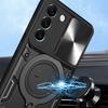 For Samsung S24Fe S24Ultra S24Plus S24 S23Fe S23Ultra S23Plus S23 S22Ultra S22Plus S22 Camera Lens Cap Magnetic Ring Phone Case
