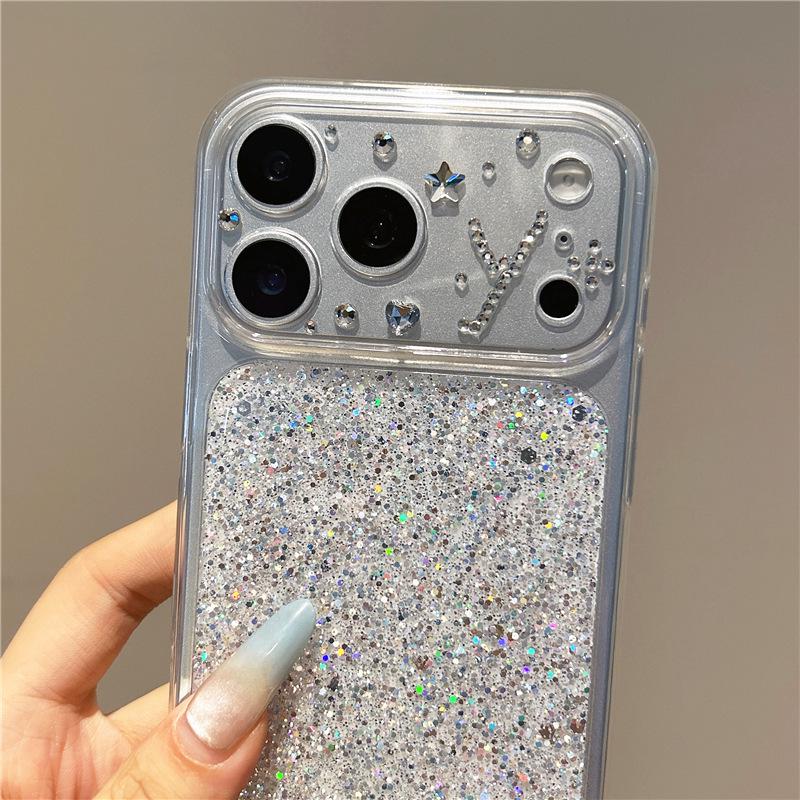Apple Glitzer Strass Handyhüllen Set: Sturzsicher, Epoxid-Finish für iPhone 17, 16 Pro Max, 15, 14, 12, 11