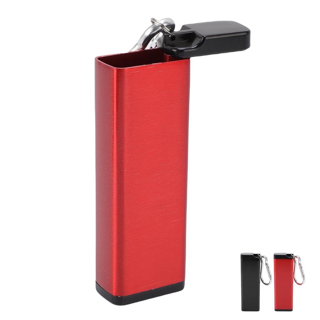 Portable Metal Storage Container Aluminum Alloy Outdoor Airtight Storage Box with Whistle Lanyard fo