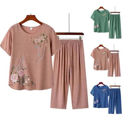 Tricou cu mânecă scurtă pentru femei Top Pantaloni Set de ținute largi