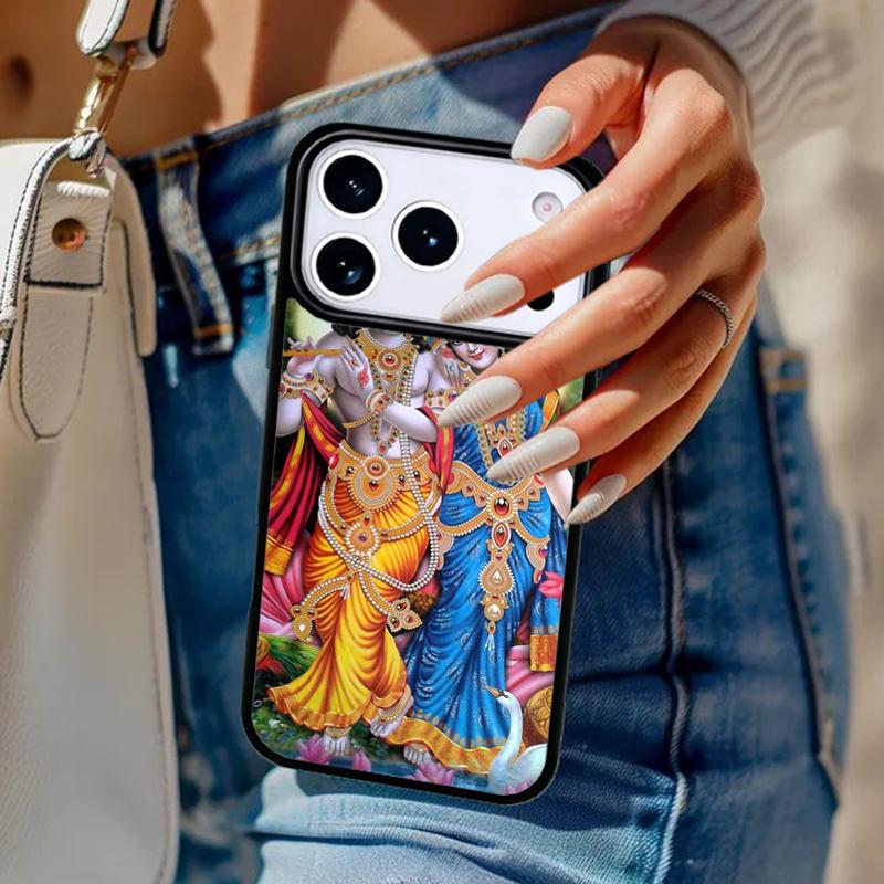 Lord Krishna Radha Phone Case For iPhone 17 Air 14 15 13 12 Max Cover For Apple 16e 11 Pro Max Plus Coque