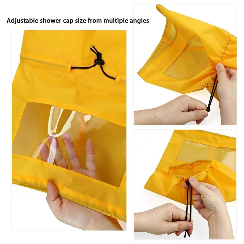 Tier Duschhauben Hunde Badehut Wasserdichte Tier Badekappen Verstellbare Hunde Ohrenschutz Duschhaube Schwimm Kopfbedeckung Tierbedarf