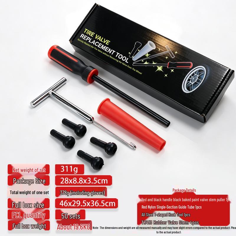 Tire Valve Stem & Core Installation and Repair Tool Kit