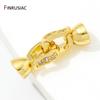 18K Gold Plated Brass Decoration Connector Fastener Lock Clasps Accessories For DIY Needlework Beading Jewelry Making Findings