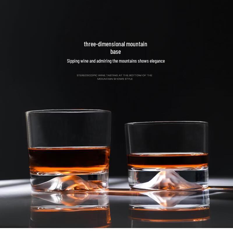 OLOEY Hammered Octagonal Whiskey & Cocktail Glasses, 350ml Set of 2