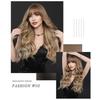 Women's Simulation Wig 68cm Hair Brown Wig Long Curly Wig Full Headgear Rose Hair Net Headdress Beauty Decoration Wig