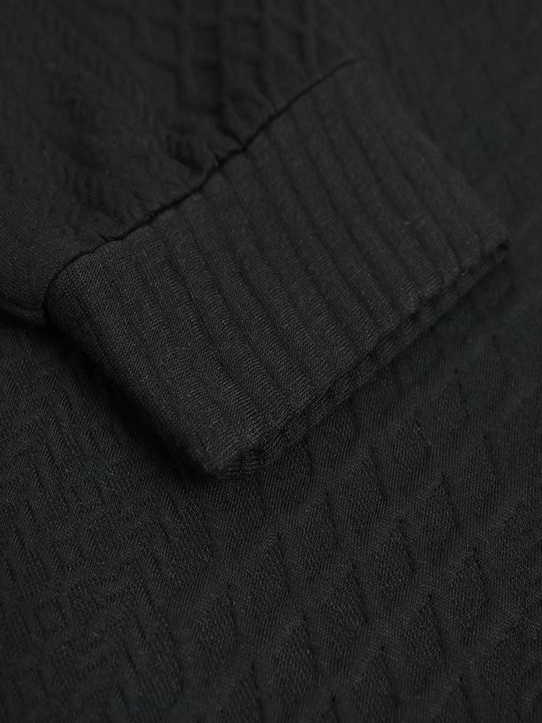 2024 Men's Trendy Slim Fit Jacquard Knit Sweatshirt - Autumn/Winter Stand-up Collar Long Sleeve for Running