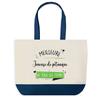 Tote Bag - PLANETEE - Blue Bottom Shopping Bag «Best Pétanque Player» - Cotton - 40x45 Cm - Large Size