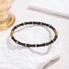 Waterproof Bamboo Joint Gold Bangle Stainless Steel Enamel Resin Bracelet for Women Swimming Pool Side Wear