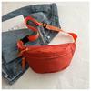 Streetwear Oxford Cloth Candy Color Waist Bag With Zipper Pockets For Daily Use