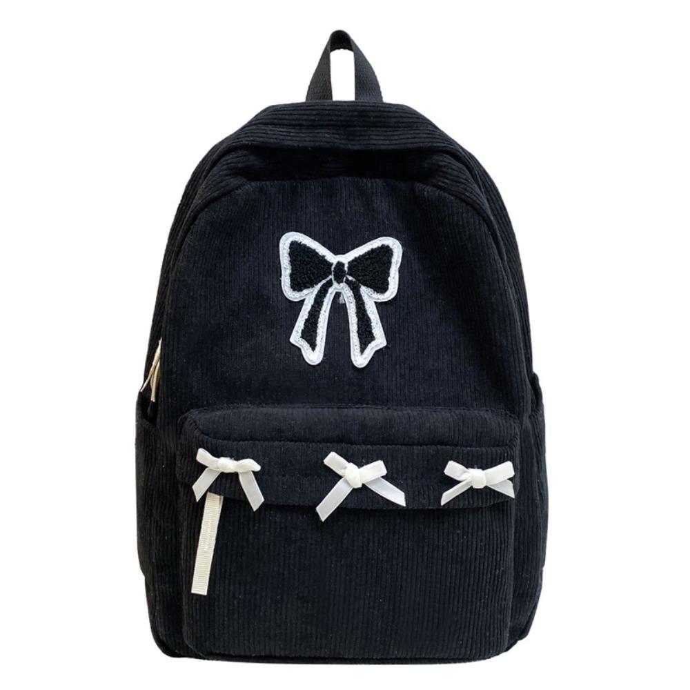 Niche bow schoolbag junior high school girls large capacity backpack middle school high school students college students backpack