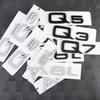 3D Car Letters Numbers Emblem Trunk Lid Nameplate Badge Logo Sticker Chrome Glossy Black For A3 A4 A5 A6 A7 A8 Q2 Q3 Q5 Q7