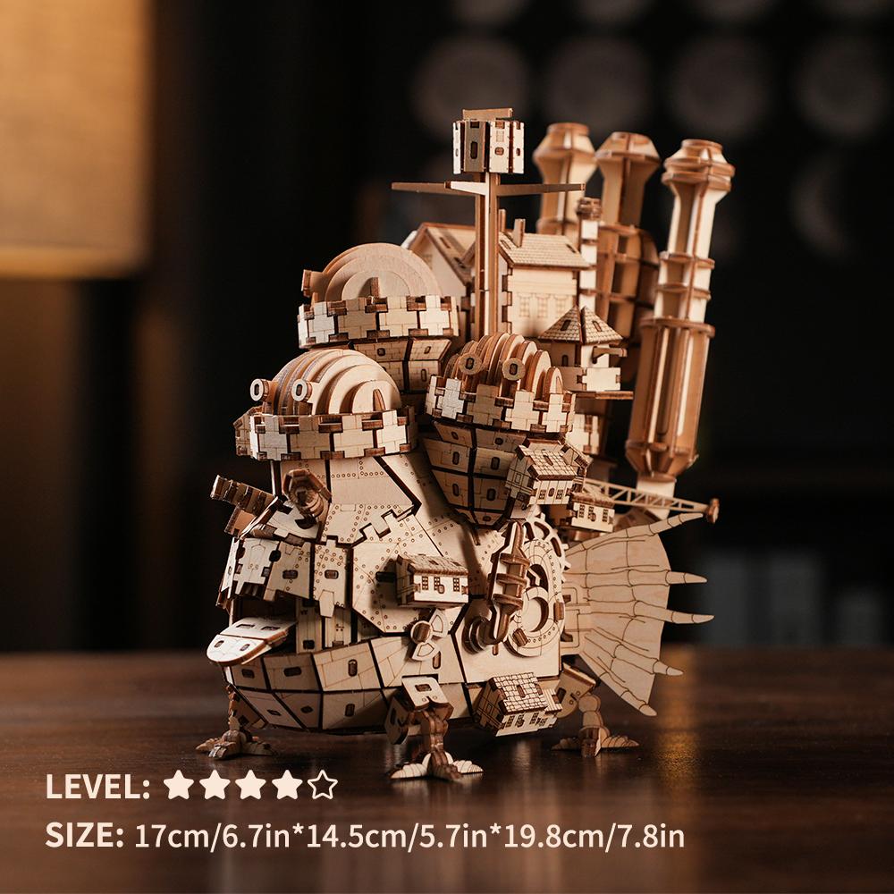 "Creative Castle Theme 3D Wooden Puzzle Wood Model Kit Diy Toy Home Decoration Challenging Best Gift For Kids Adult "